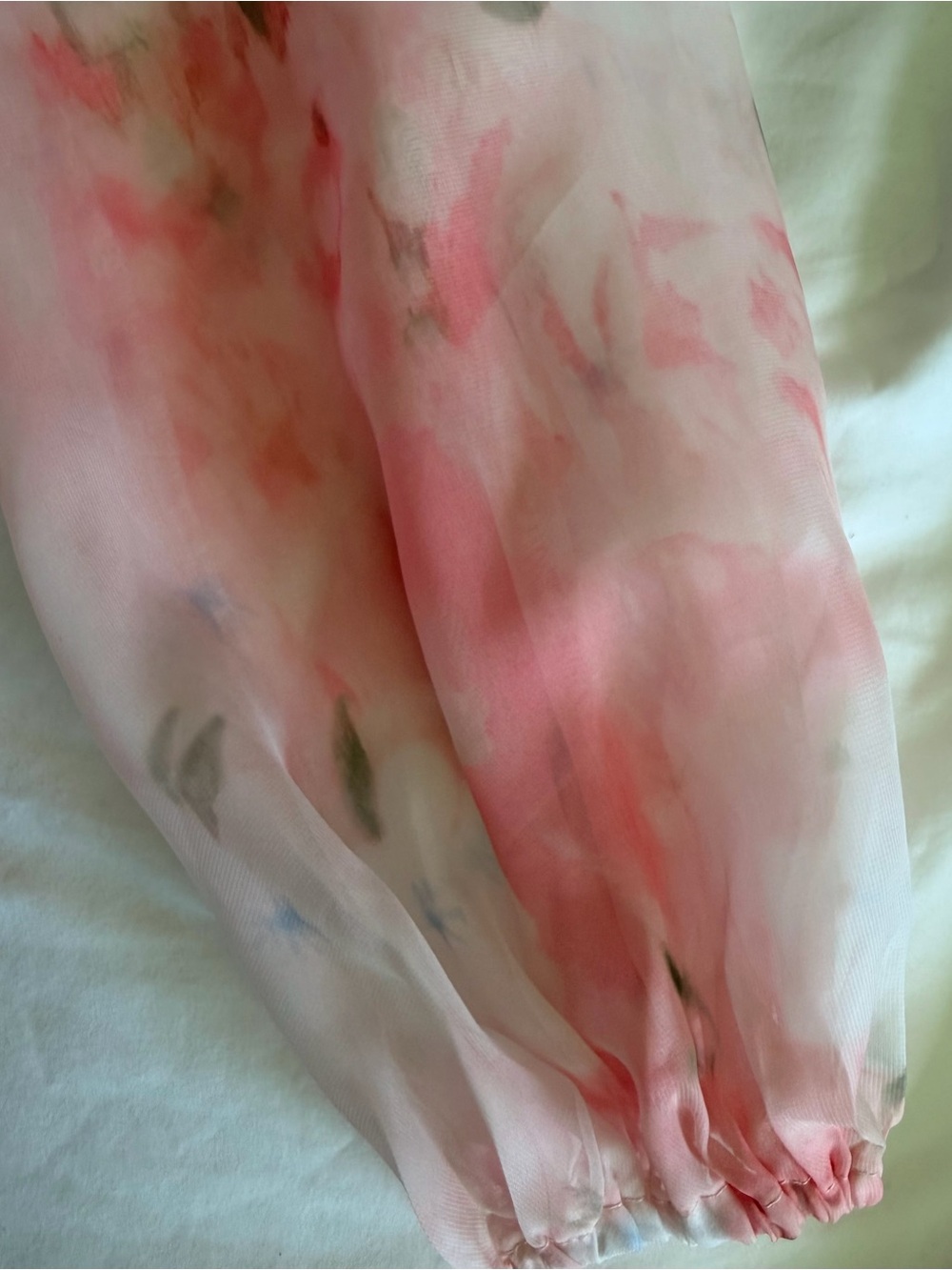 JJ House Blush Pink Watercolor Floral Midi Dress Regencycore Fairycore Size M - Picture 6 of 10